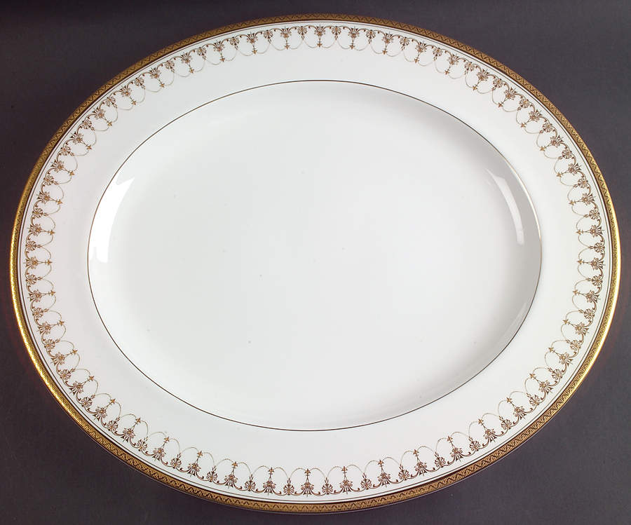 Imperial White 17" Oval Serving Platter by Royal Worcester-1
