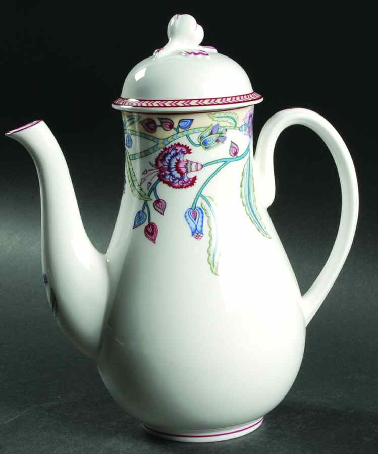 Jacobean Floral Coffee Pot & Lid by Royal Worcester-1