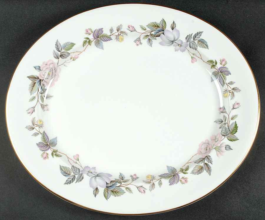 June Garland 17" Oval Serving Platter by Royal Worcester-1