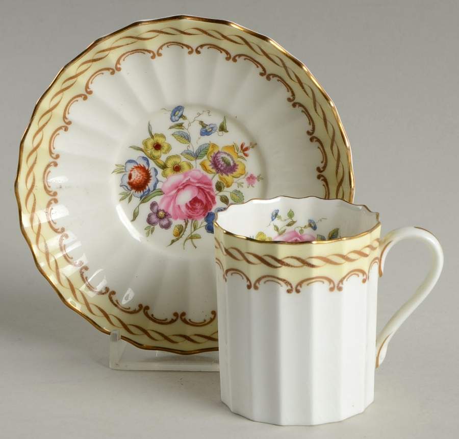 Kempsey Flat Demitasse Cup & Saucer Set by Royal Worcester-1