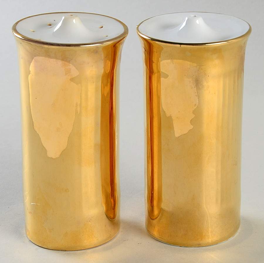 Lustre Gold Salt & Pepper Set by Royal Worcester-1