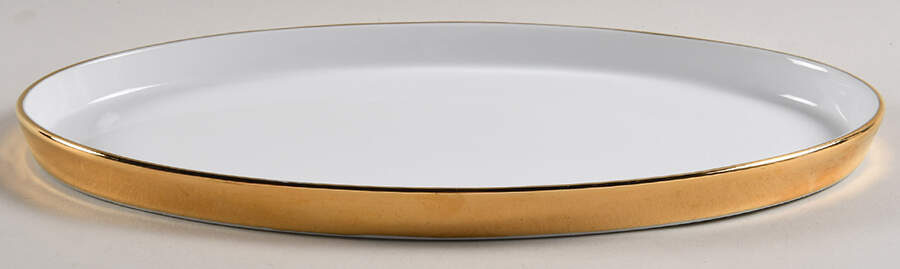 Lustre Gold Tray for (7 Pc) Pot de Creme Set by Royal Worcester-1