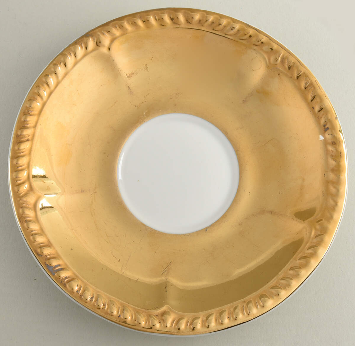Lustre Gold Saucer for Flat Demitasse Cup by Royal Worcester-1