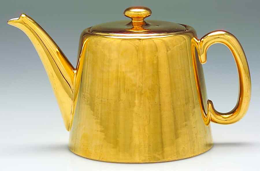 Lustre Gold Teapot & Lid by Royal Worcester-1