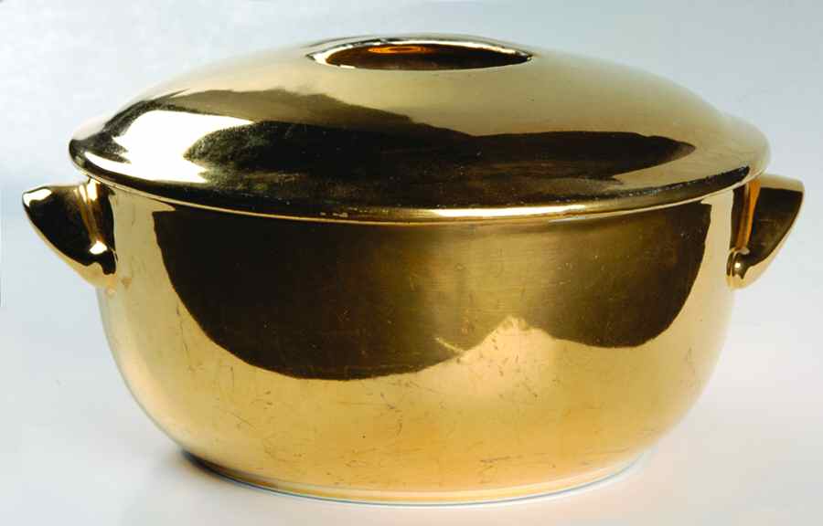 Lustre Gold 1 Qt Round Covered Casserole by Royal Worcester-1