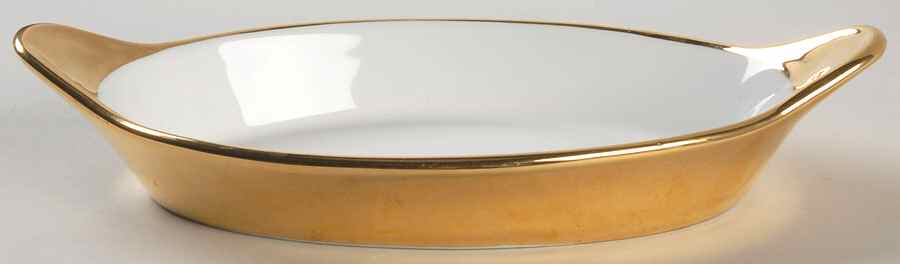Lustre Gold 10" Augratin by Royal Worcester-1