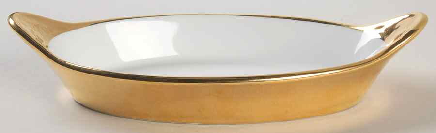 Lustre Gold 9" Augratin by Royal Worcester-1