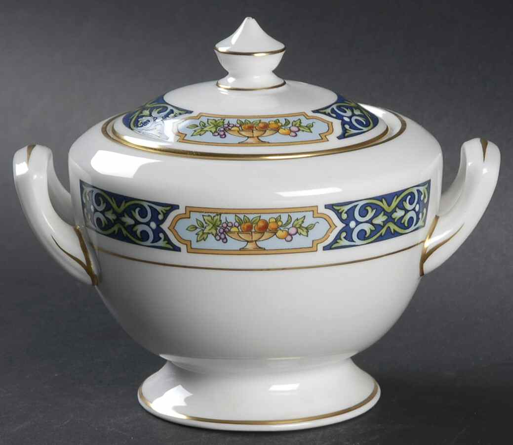 Manor House Sugar Bowl & Lid by Royal Worcester-1