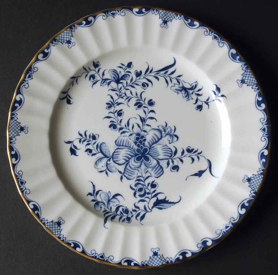 Mansfield Blue Bread & Butter Plate by Royal Worcester-1