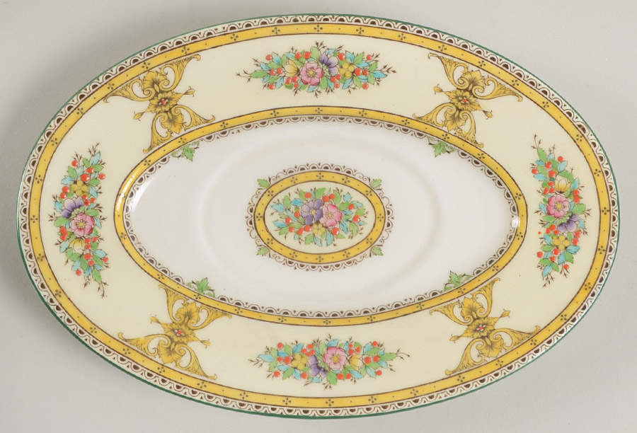 Marjorie Yellow Underplate for Gravy Boat by Royal Worcester-1