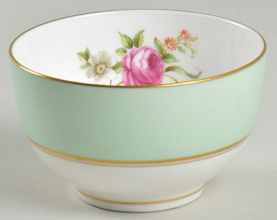 Miranda Light Green Mini Open Sugar Bowl by Royal Worcester-1