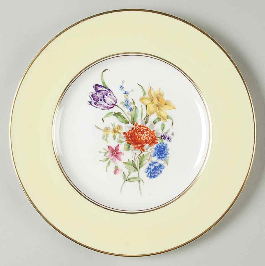 Miranda Yellow Luncheon Plate by Royal Worcester-1