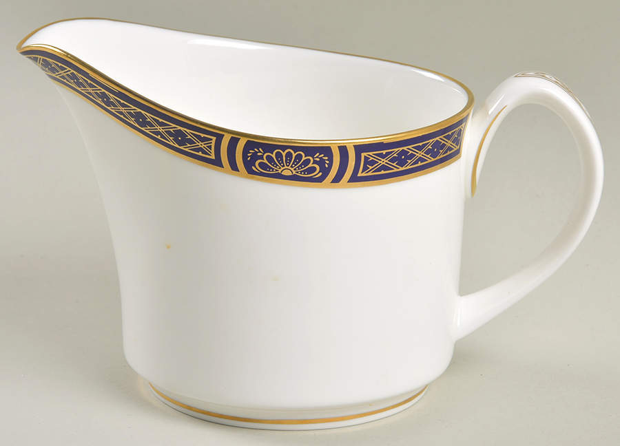 Mountbatten Cobalt Blue (Gold Trim) Creamer by Royal Worcester-1