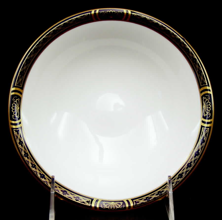 Mountbatten Cobalt Blue (Gold Trim) Coupe Cereal Bowl by Royal Worcester-1