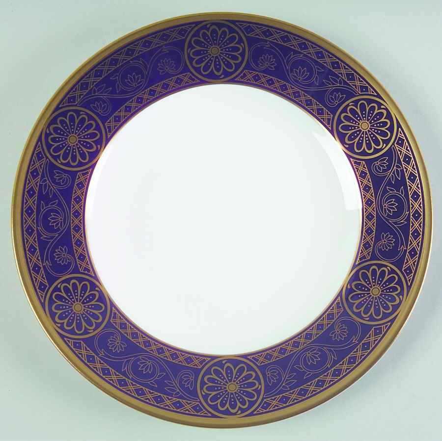 Mountbatten Cobalt Blue (Gold Trim) Accent Salad Plate by Royal Worcester-1