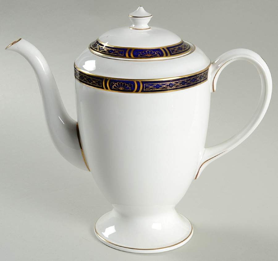 Mountbatten Cobalt Blue (Gold Trim) Coffee Pot & Lid by Royal Worcester-1