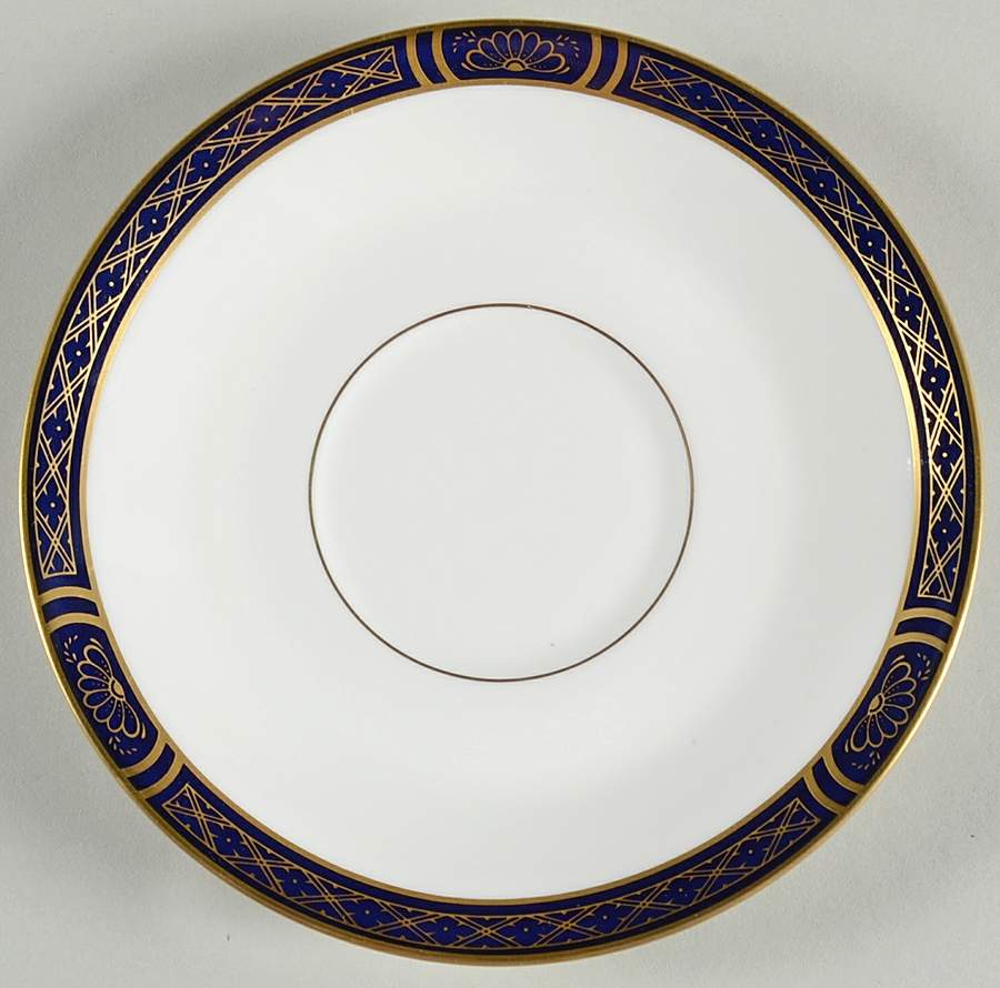 Mountbatten Cobalt Blue (Gold Trim) Saucer by Royal Worcester-1