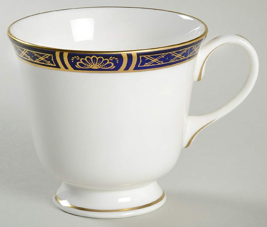 Mountbatten Cobalt Blue (Gold Trim) Footed Cup by Royal Worcester-1