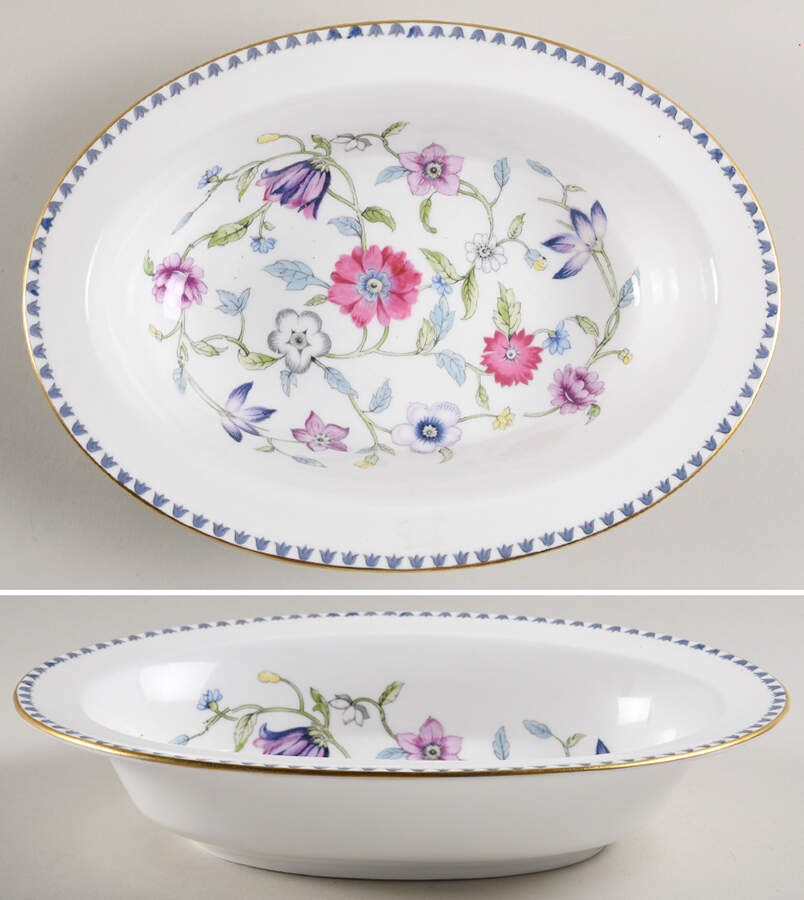 Patricia 10" Oval Vegetable Bowl by Royal Worcester-1