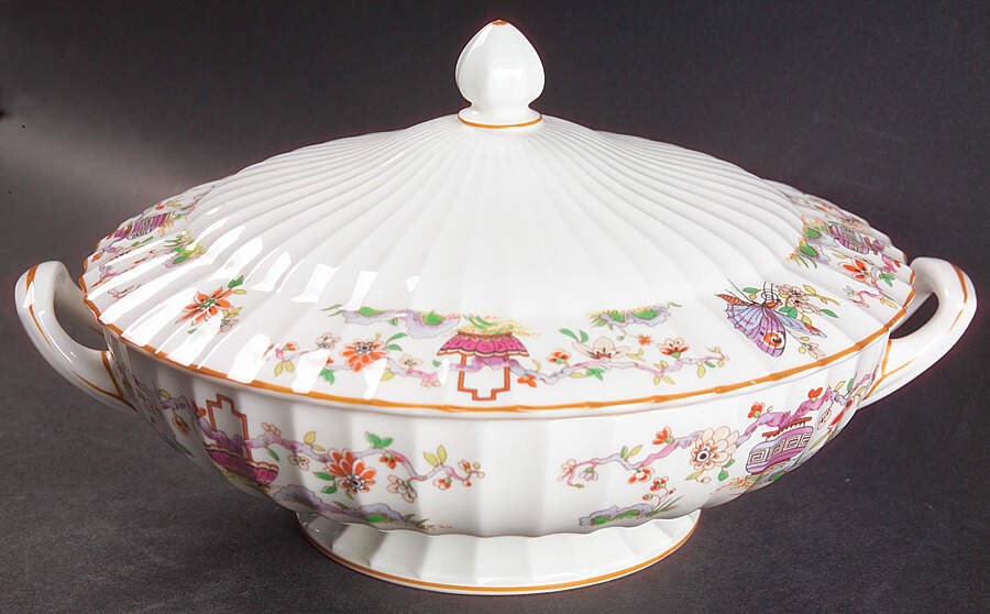 Pekin Round Covered Vegetable by Royal Worcester-1