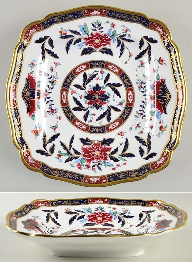 Prince Regent Large Square Dish by Royal Worcester-1