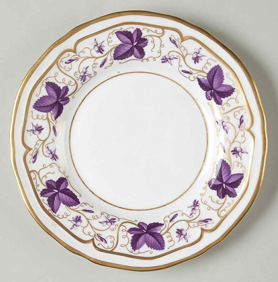 Purple Vine Bread & Butter Plate by Royal Worcester-1