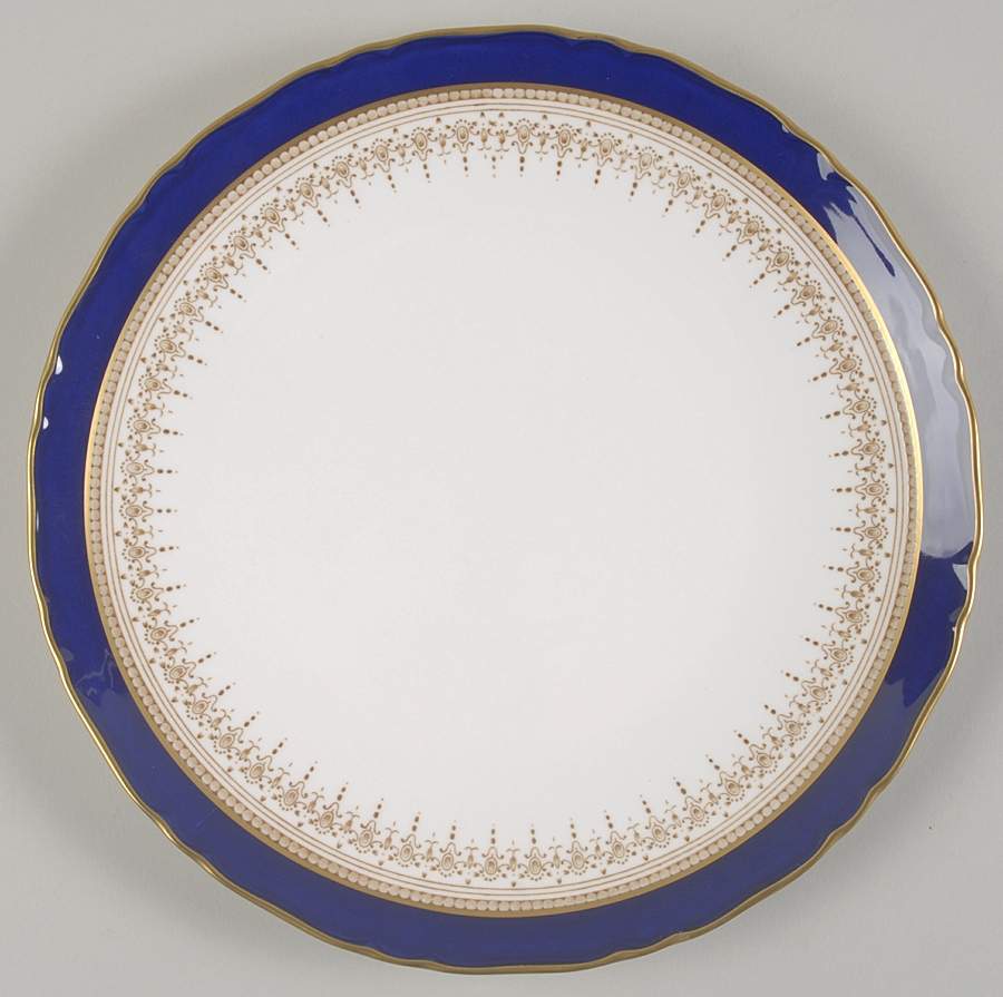 Regency Blue Cake Plate by Royal Worcester-1