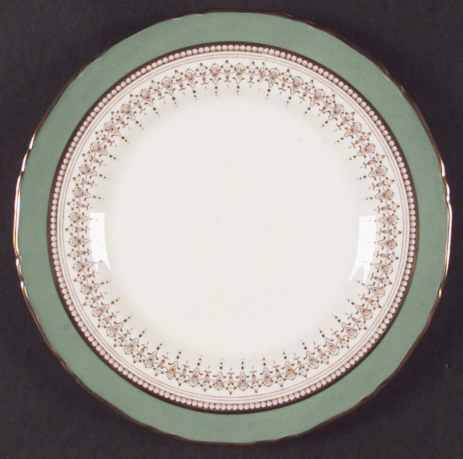 Regency Green and Brown (Older) Salad Plate by Royal Worcester-1
