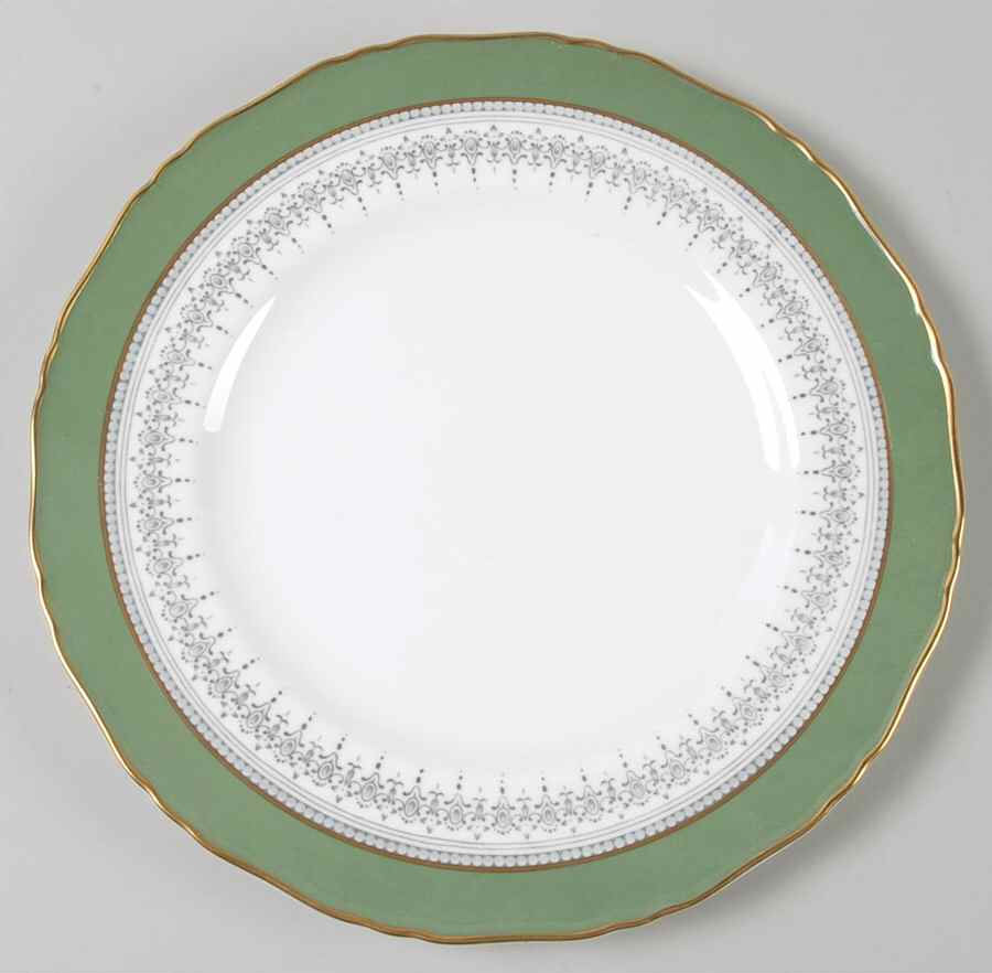 Regency Green and Gray (Newer) Luncheon Plate by Royal Worcester-1