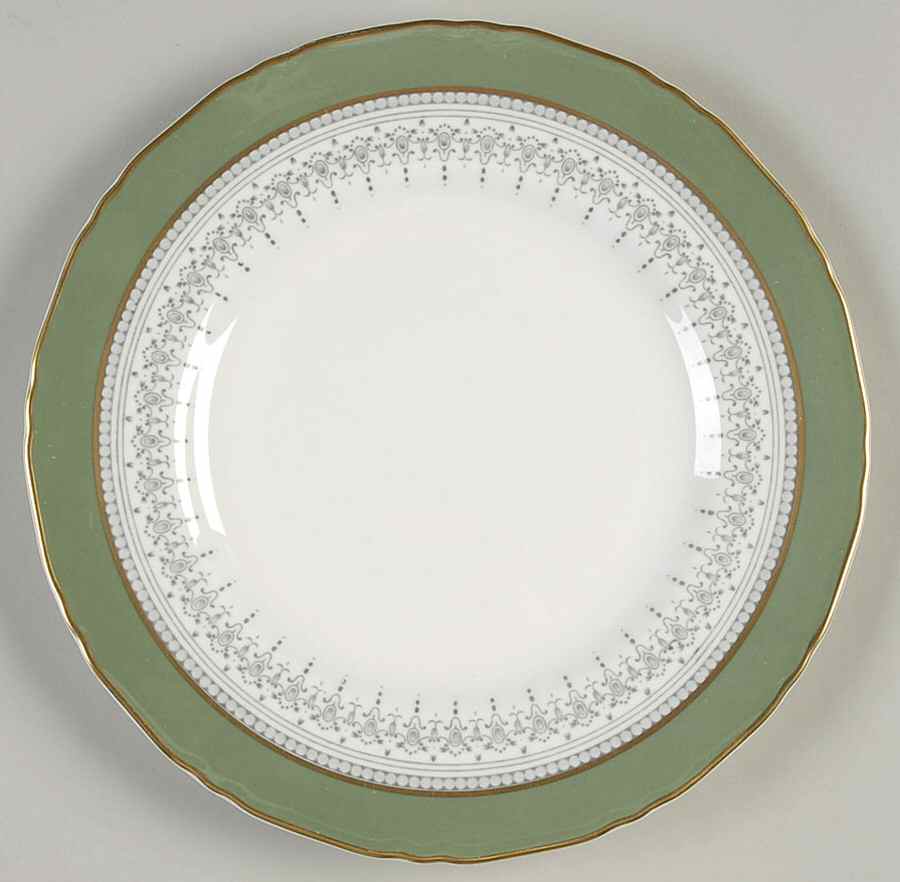 Regency Green and Gray (Newer) Salad Plate by Royal Worcester-1