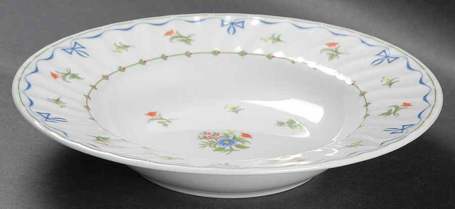 Ribbons & Bows Rim Soup Bowl by Royal Worcester-1