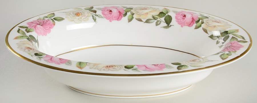 Royal Garden (Solid Inner Rings) 10" Oval Vegetable Bowl by Royal Worcester-1