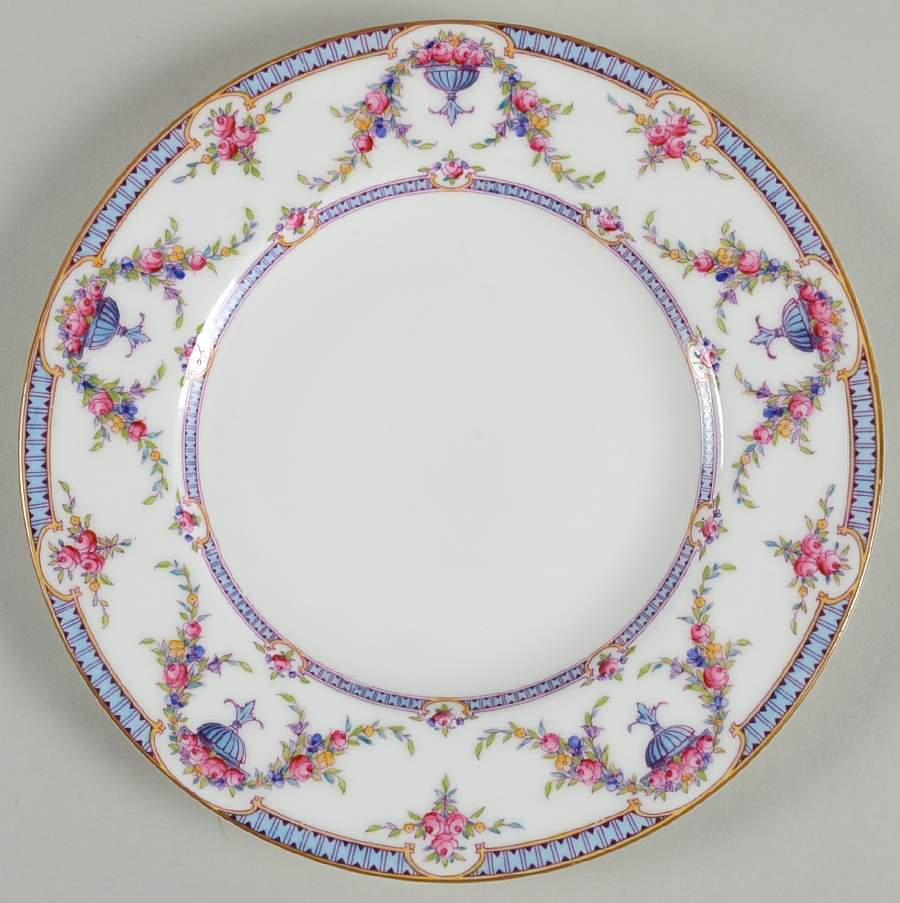 Rosemary Sky Blue White Salad Plate by Royal Worcester-1