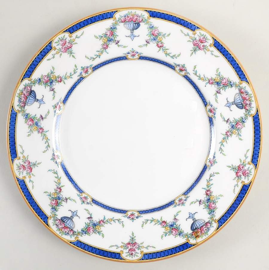 Rosemary Dark Blue White Dinner Plate by Royal Worcester-1