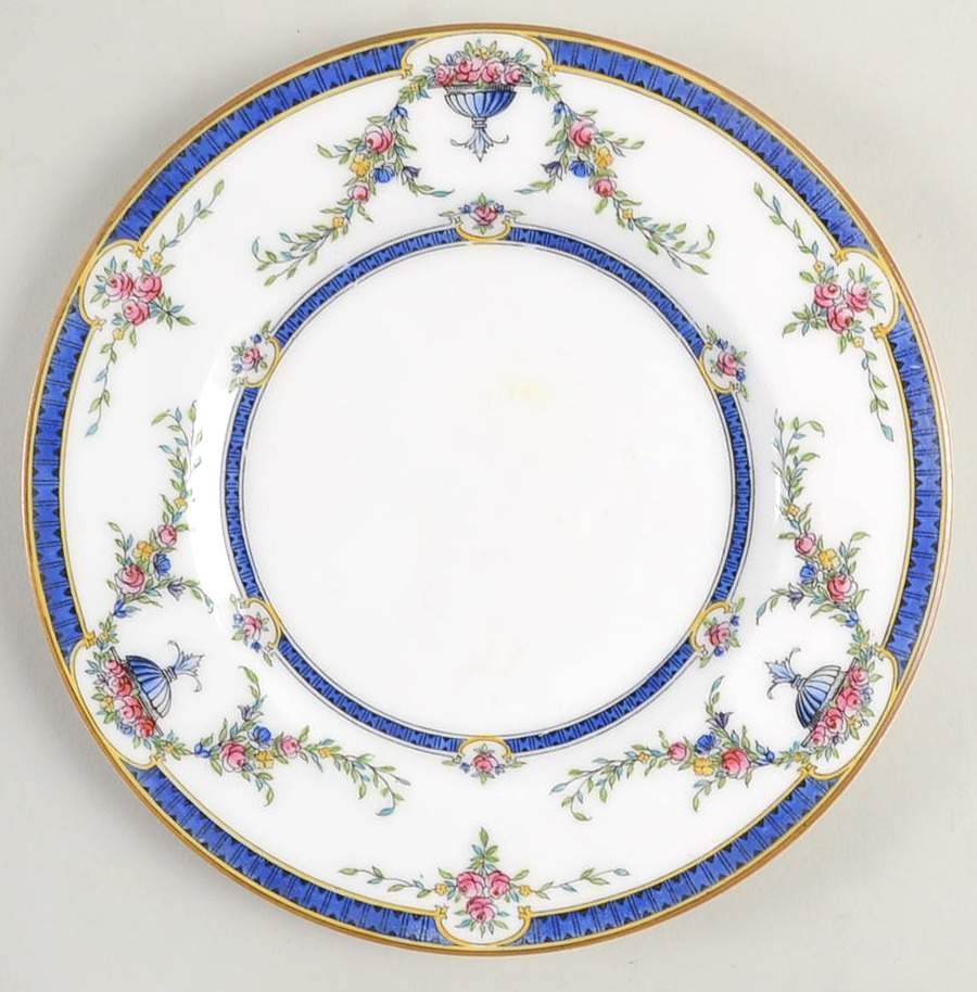 Rosemary Dark Blue White Bread & Butter Plate by Royal Worcester-1