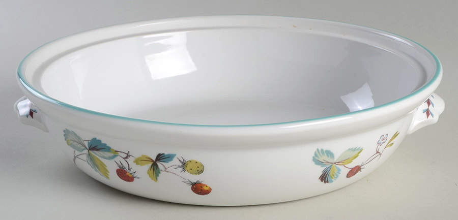 Strawberry Fair (Oven To Table, Bluetrim) 10" Round Entree Dish No Lid by Royal Worcester-1