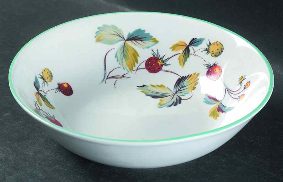 Strawberry Fair (Oven To Table, Bluetrim) Coupe Cereal Bowl by Royal Worcester-1