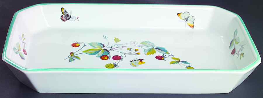 Strawberry Fair (Oven To Table, Bluetrim) 14" Rectangular Baker by Royal Worcester-1