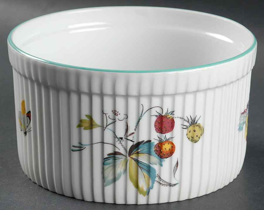 Strawberry Fair (Oven To Table, Bluetrim) 6" Souffle by Royal Worcester-1