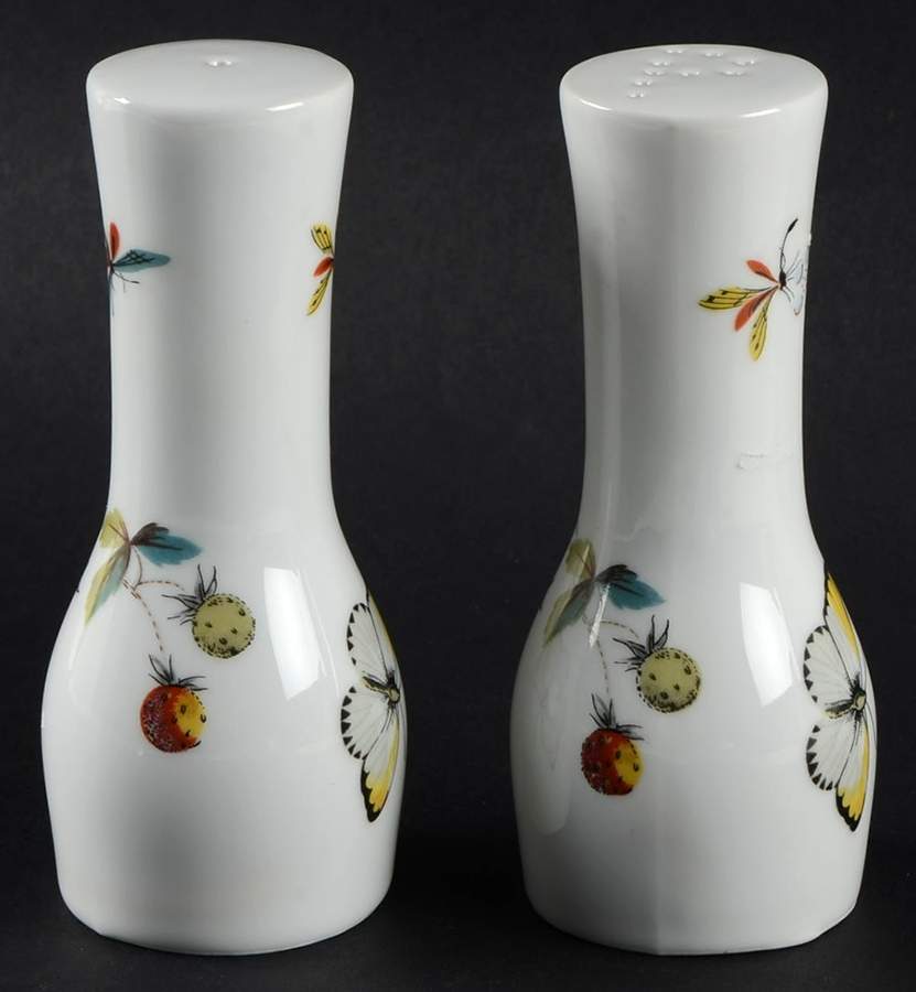 Strawberry Fair (Oven To Table, Bluetrim) Salt & Pepper Set by Royal Worcester-1