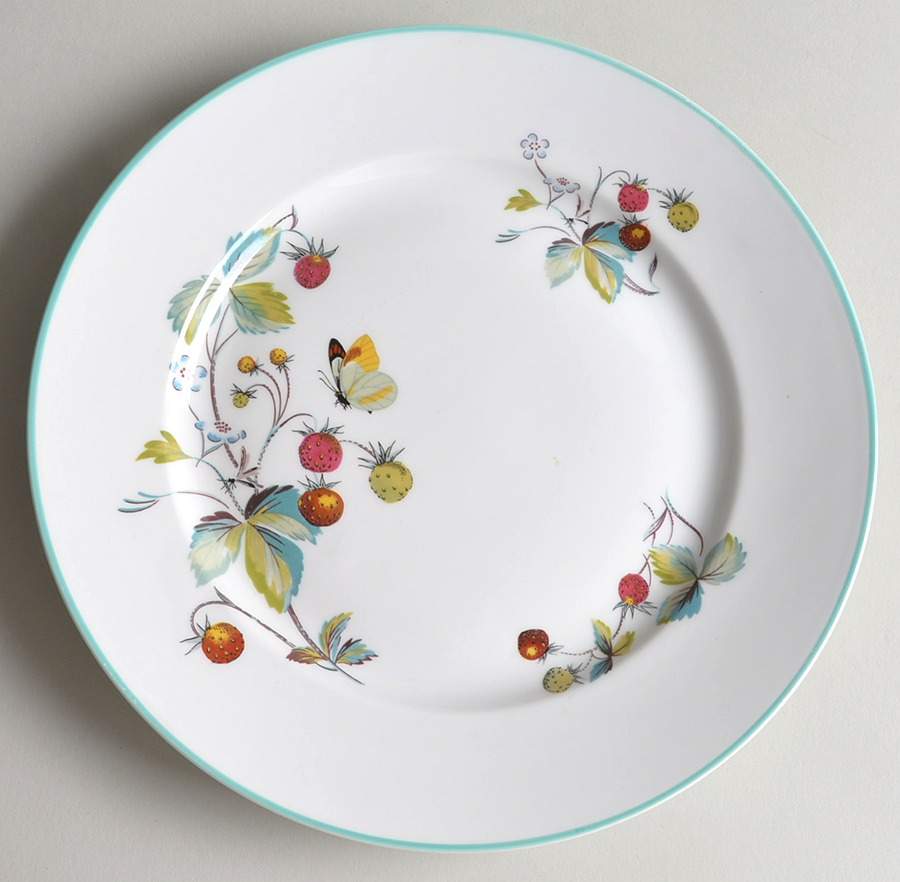 Strawberry Fair (Oven To Table, Bluetrim) Luncheon Plate by Royal Worcester-1