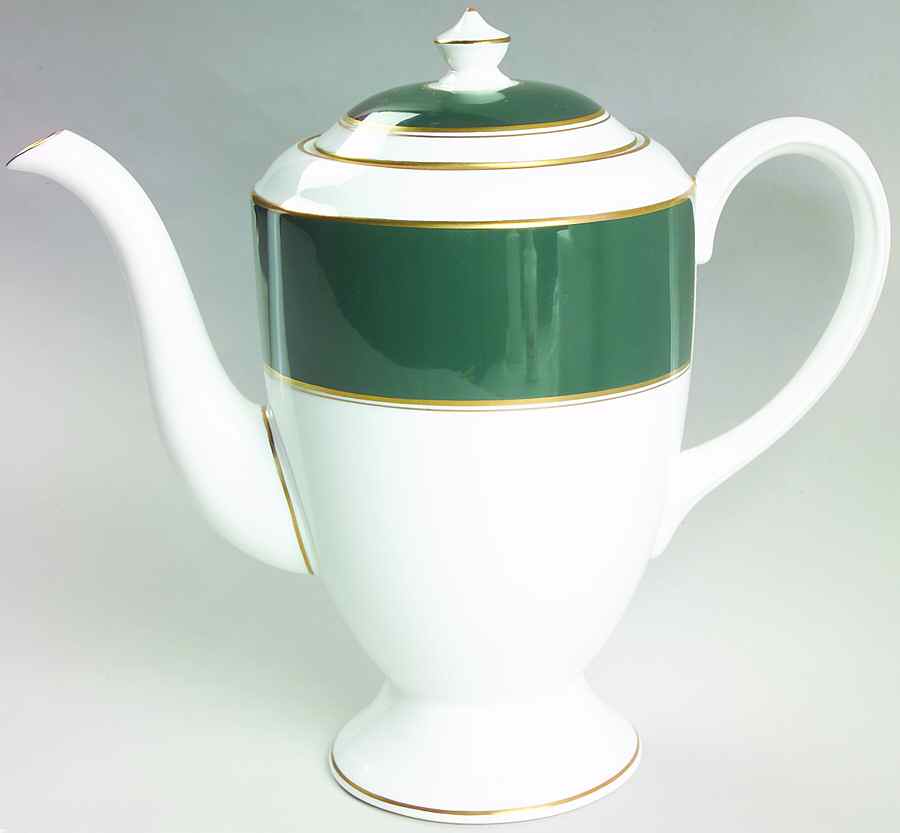 Ventura Dark Green Coffee Pot & Lid by Royal Worcester-1