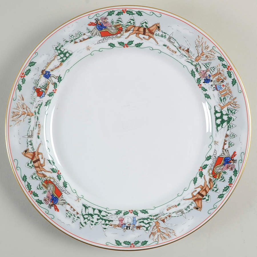 Village Christmas Dinner Plate by Royal Worcester-1