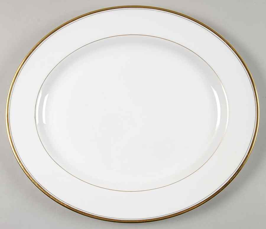 Viceroy (Gold Trim) 13" Oval Serving Platter by Royal Worcester-1
