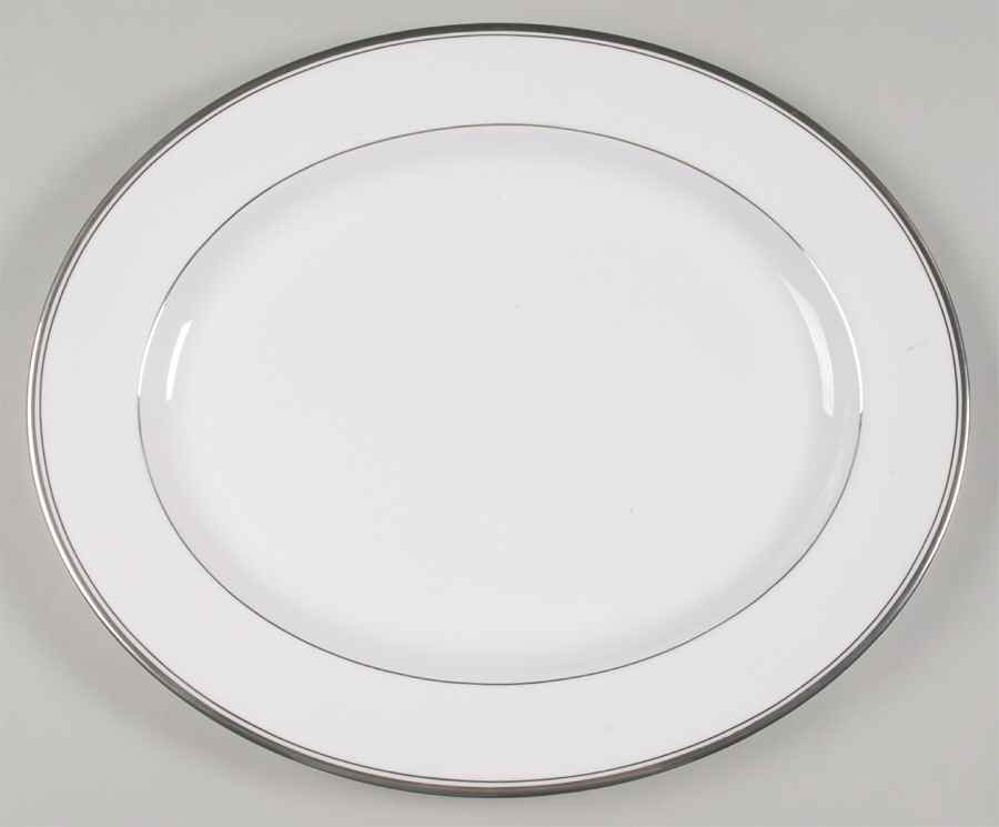 Viceroy (Platinum Trim) 15" Oval Serving Platter by Royal Worcester-1