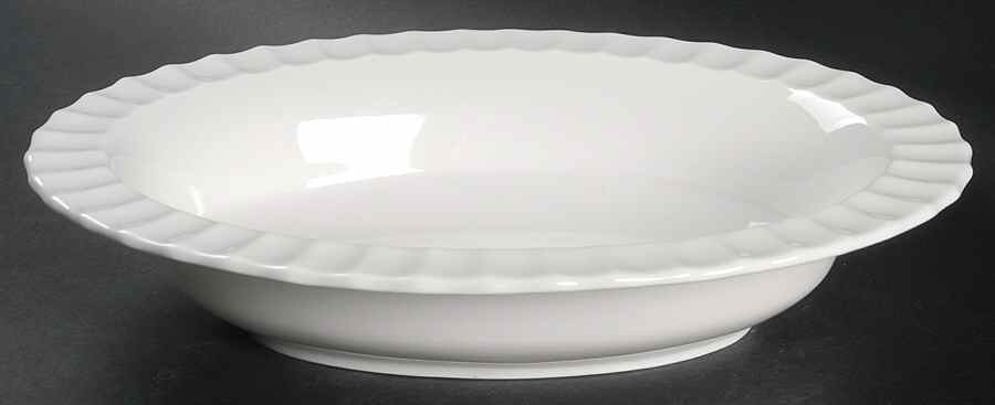 Warmstry White 10" Oval Vegetable Bowl by Royal Worcester-1
