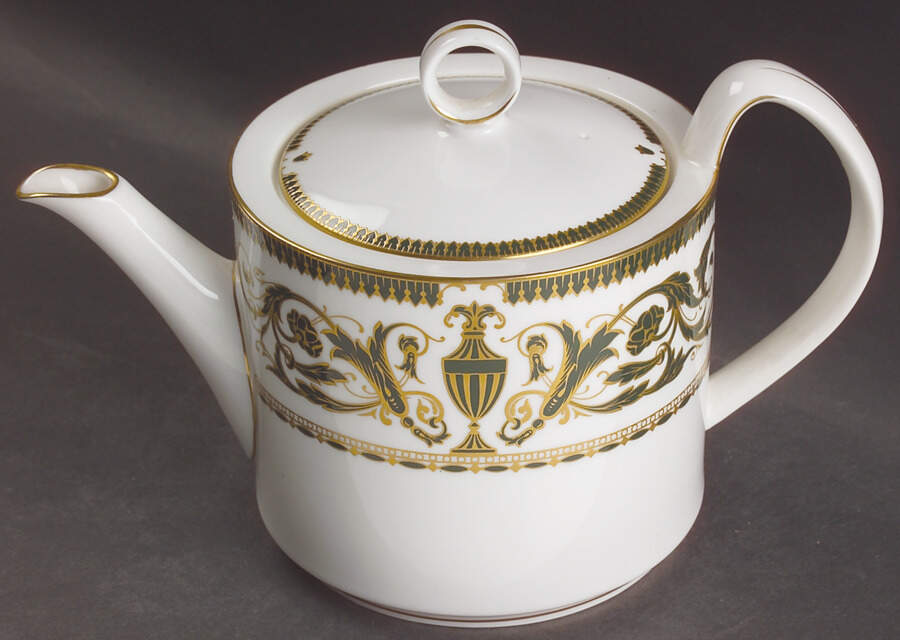 Windsor (Newer, Gold Trim) Teapot & Lid by Royal Worcester-1
