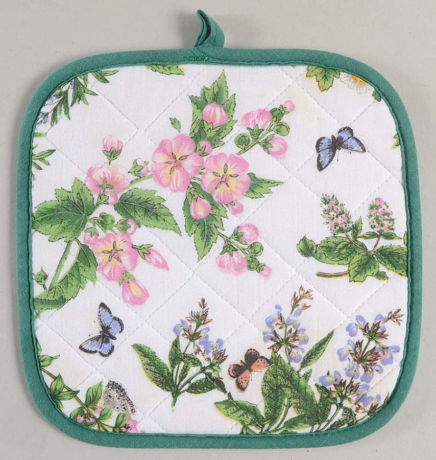 Worcester Herbs (Green Trim) Cloth Potholder by Royal Worcester-1