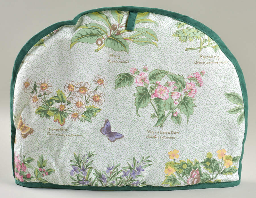 Worcester Herbs (Green Trim) Cloth Tea Cosy by Royal Worcester-1