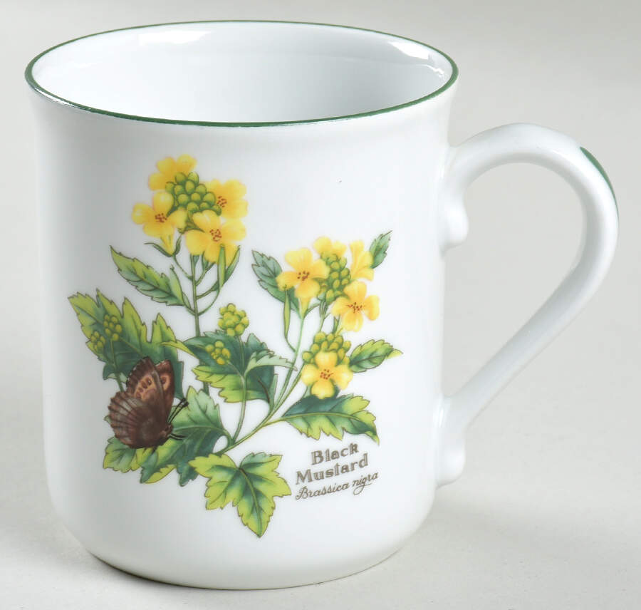 Worcester Herbs (Green Trim) Mug by Royal Worcester-1